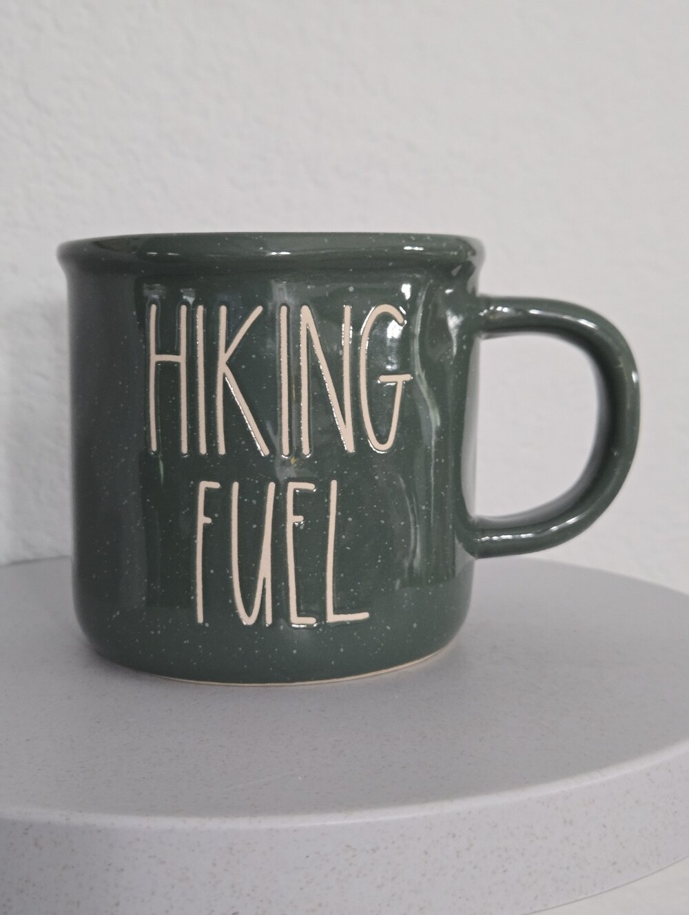 Rae Dunn Artisan Camping Collection HIKING FUEL green coffee mug tea cup